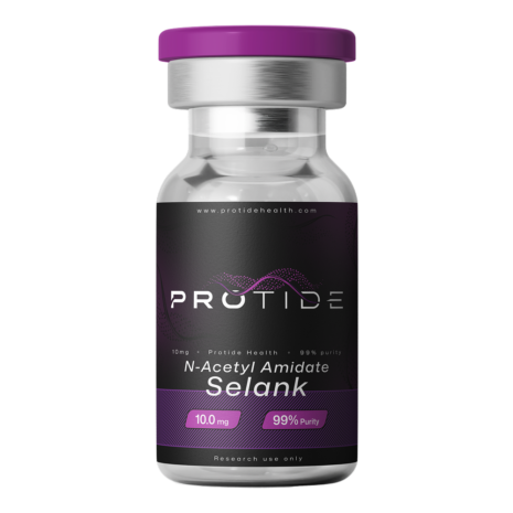 Selank (N-Acetyl Amidate) 10mg 1 Selank (N-Acetyl Amidate) Peptide 10mg vial.