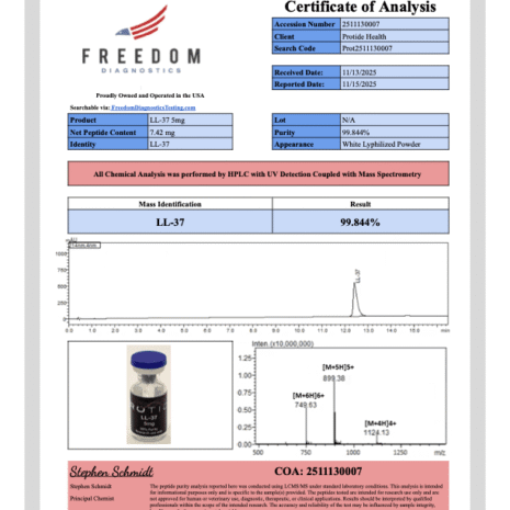 LL-37 LL-37 5mg Third Party Tested 99% pure research peptide COA