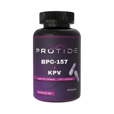 BPC-157 + KPV Peptide Capsules. 60 Count Bottle.