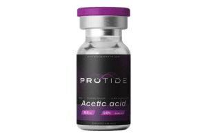Acetic acid (0.6%) 10 mL peptide reconstitution solution from Protide Health.