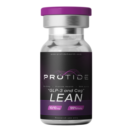 GLP-3 and Cagrilintide Peptide Blend vial with a purple label from Protide Health.