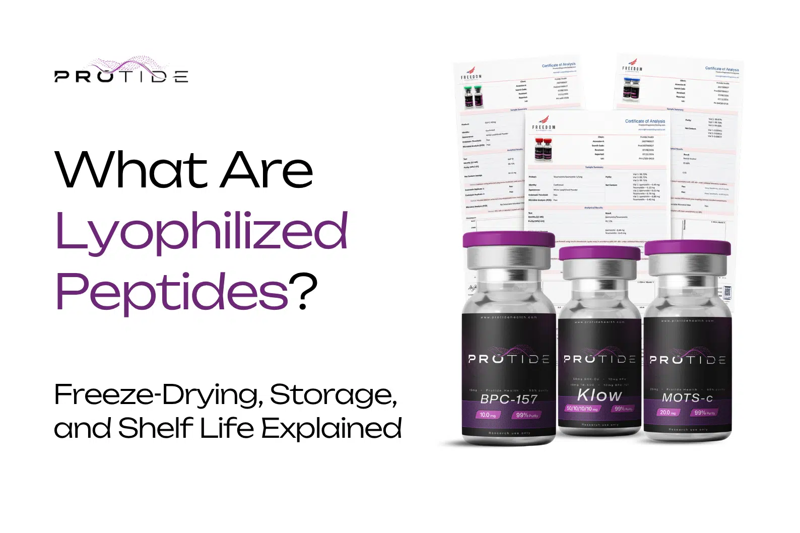 What Are Lyophilized Peptides? Freeze-Drying, Storage, and Shelf Life Explained