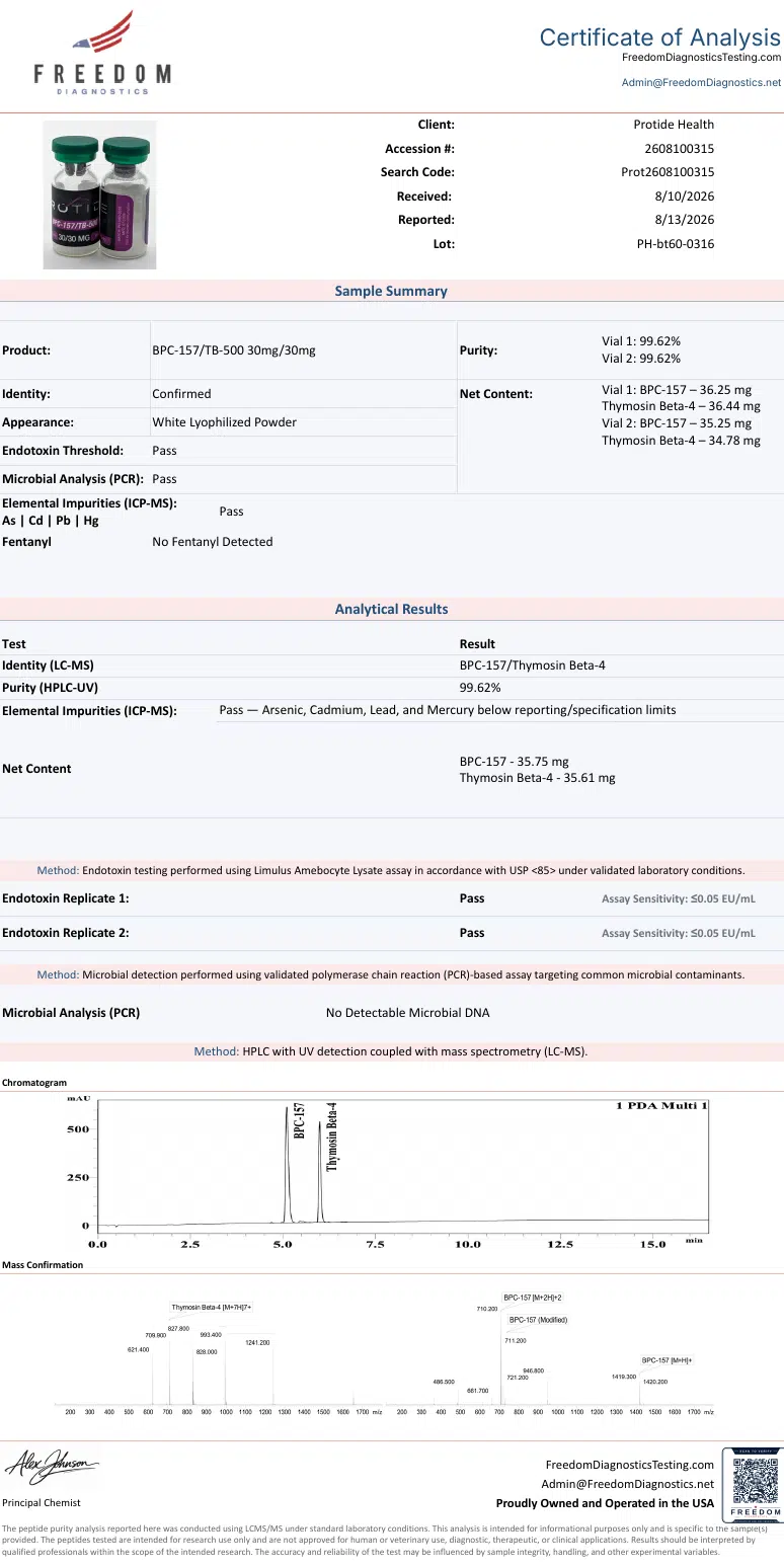 COA bpc 157 tb 500 30 30mg coa 2608100315