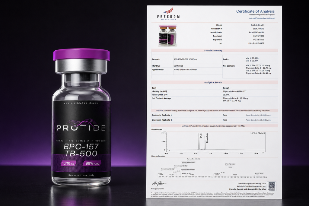 Protide Health Wolverine Peptide Vial and COA